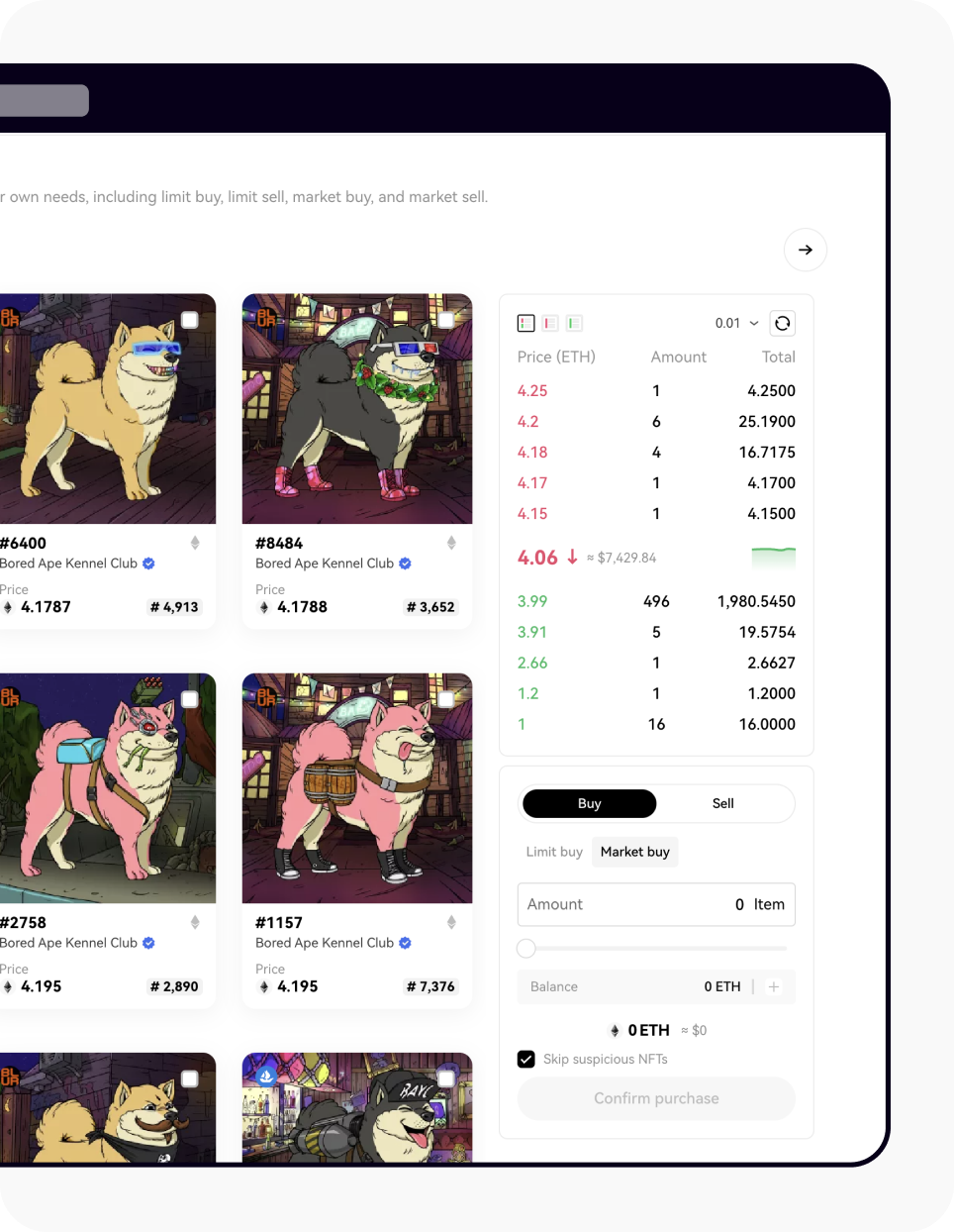 NFT orderbook