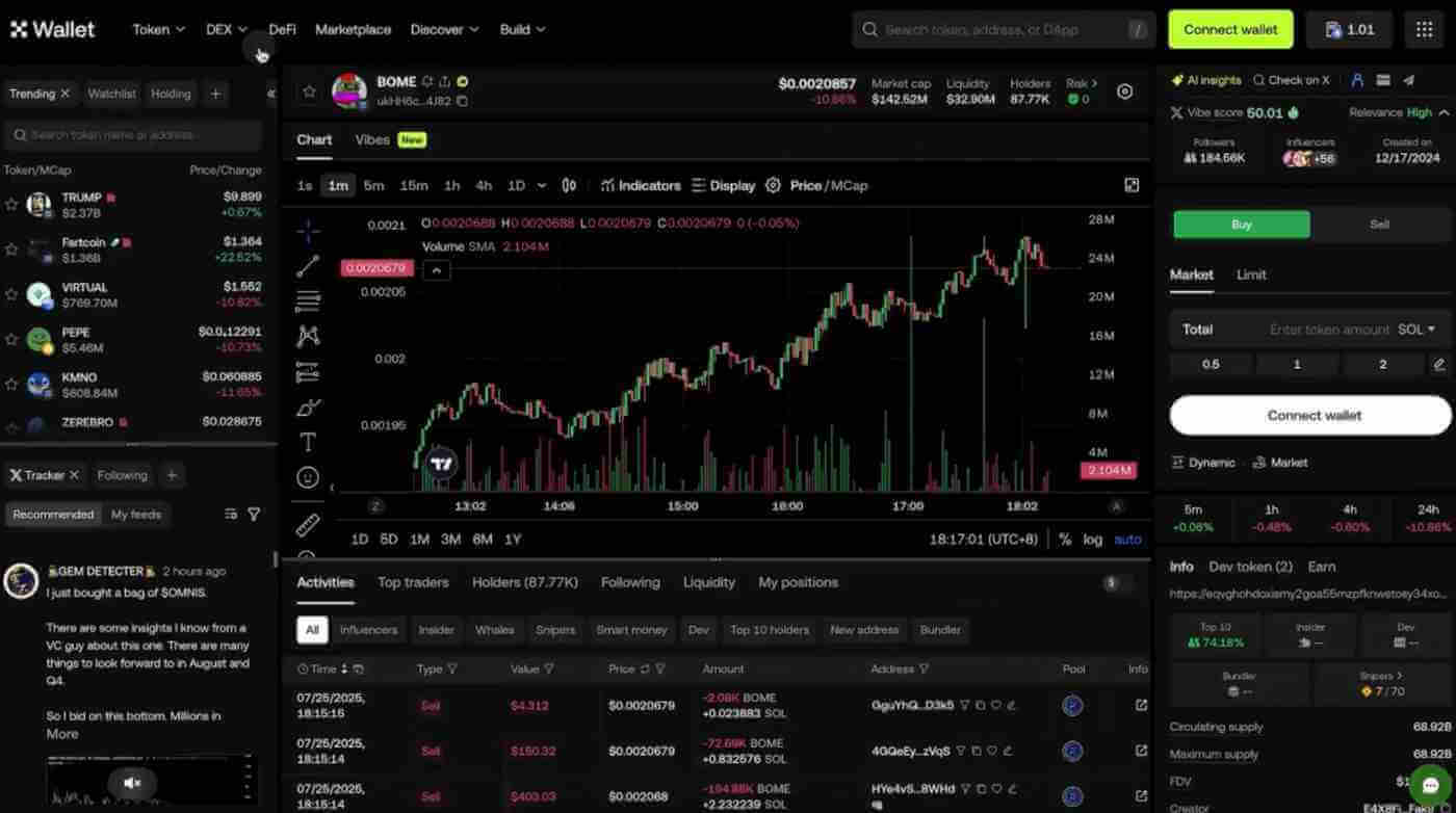 Vibes で暗号資産の最新情報をチェック