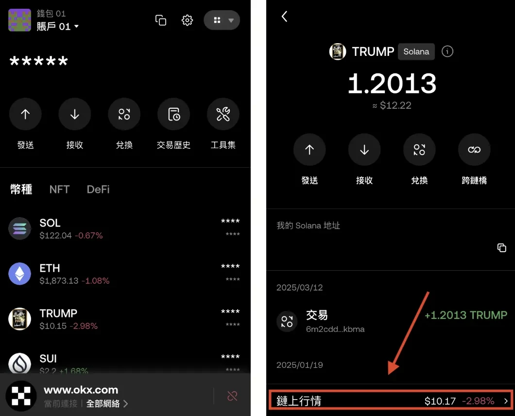 加密貨幣幣種收益分享：Web 端