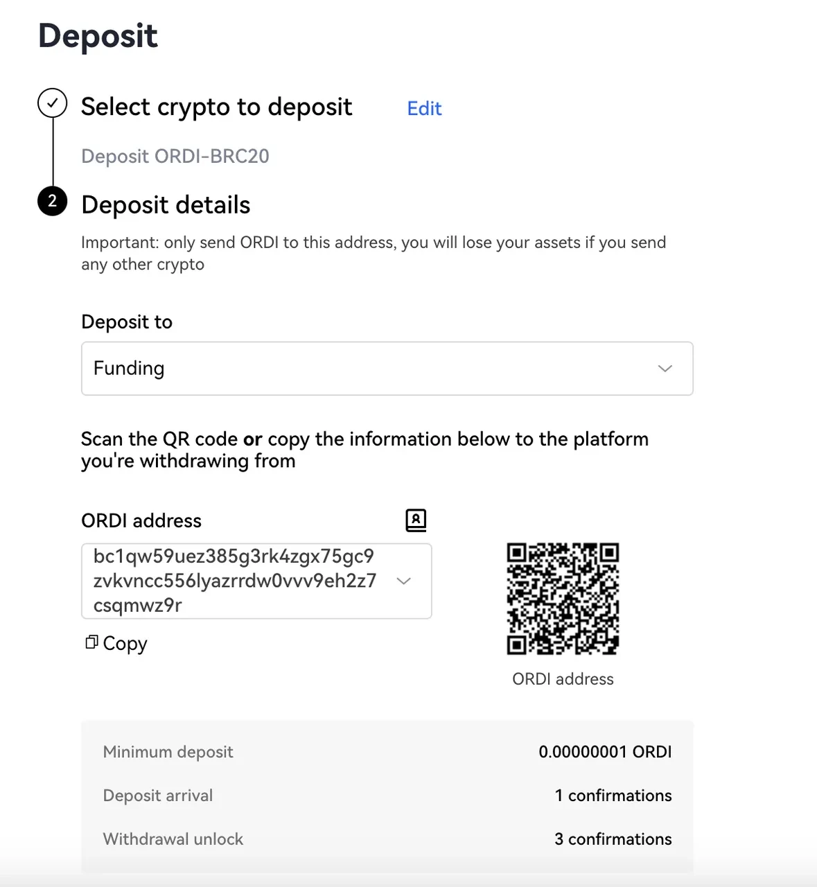 BRC-20 deposit - step 3