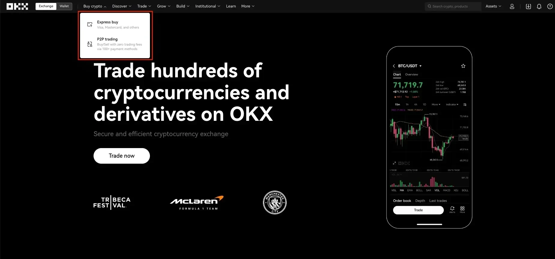 在 OKX 網站購買USDT
