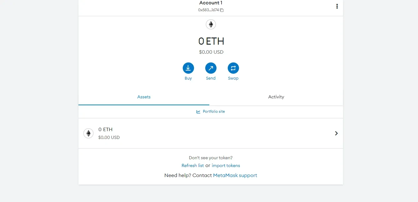 Avalanche Metamask Ok