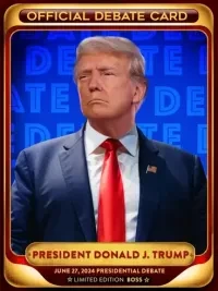 Trump Digital Trading Cards Debate Bonus Edition