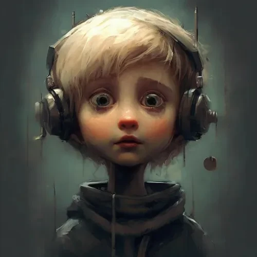 The boy in the headphones
