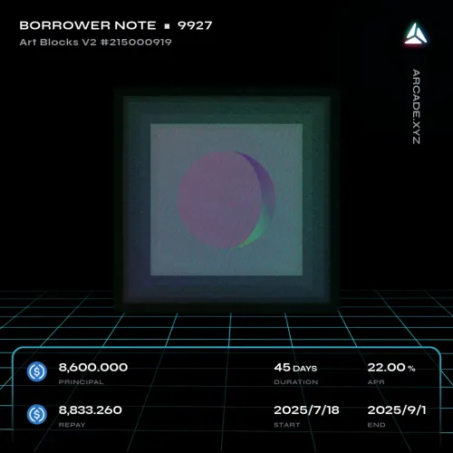 Arcade.xyz Borrower Note #9927