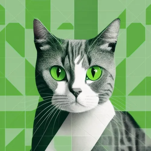 GREEN CAT NFT #@3 /POLYGON/
