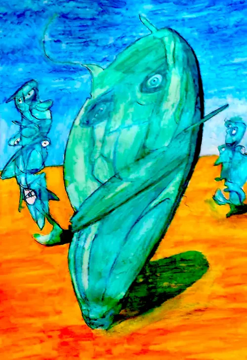 Psychedelic water creatures living on the sun #12