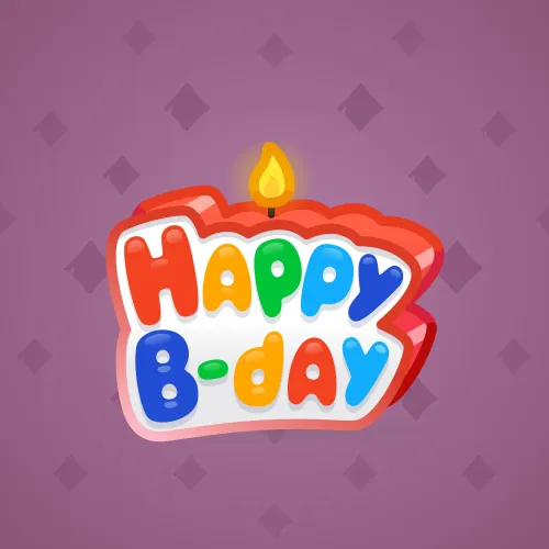 B-Day Candle #55550