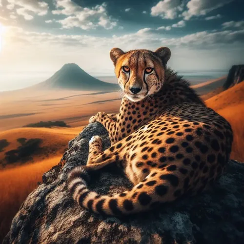 Cheetah on top of the mountain #8