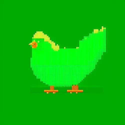 pxl. green chicken @#6