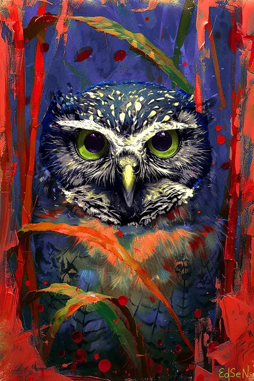 Burrowing Owl in the Night #10