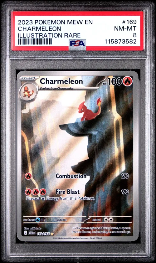 2023 #169 Charmeleon PSA 8 Mew E