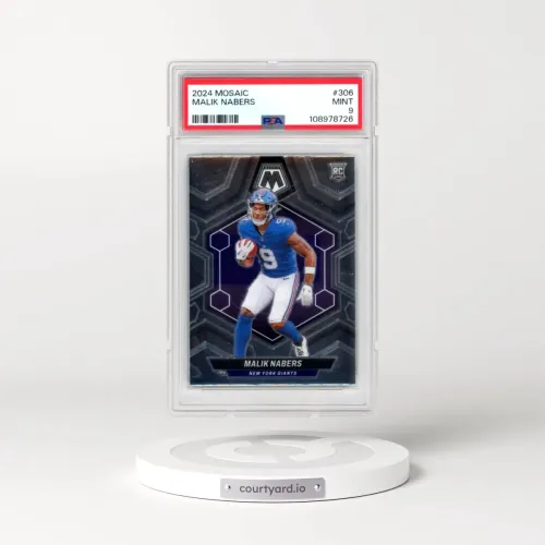 2024 Panini Mosaic #306 Malik Nabers (PSA 9 MINT)