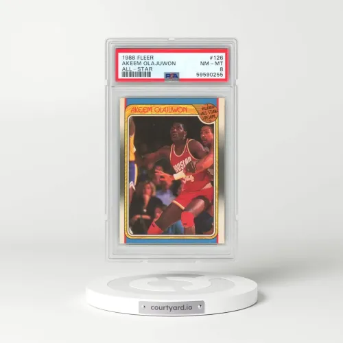 1988 Fleer #126 Akeem Olajuwon - All-Star (PSA 8 NM-MT)
