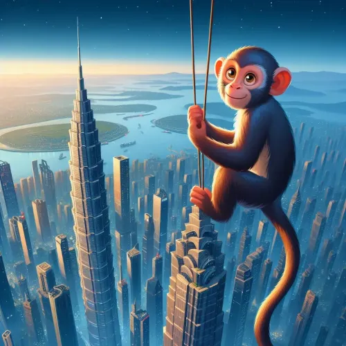 Monkey on top of the tower #17