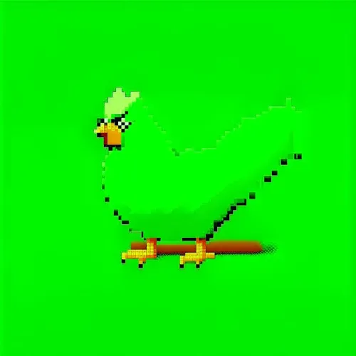 pxl. green chicken @#1