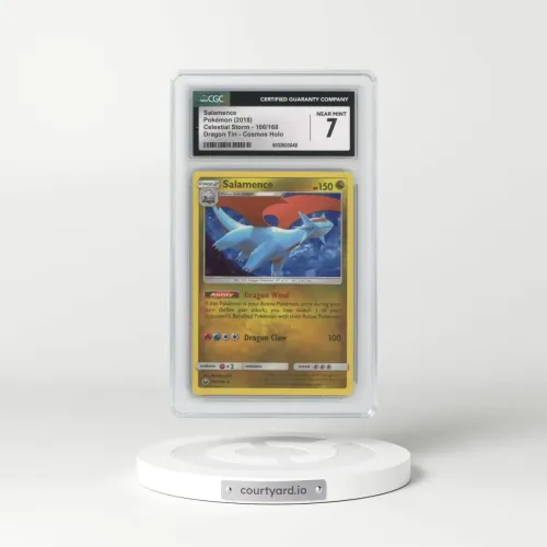 2018 Pokémon Sun & Moon Celestial Storm #106 Salamence - Holo Cosmos (CGC 7 NM)