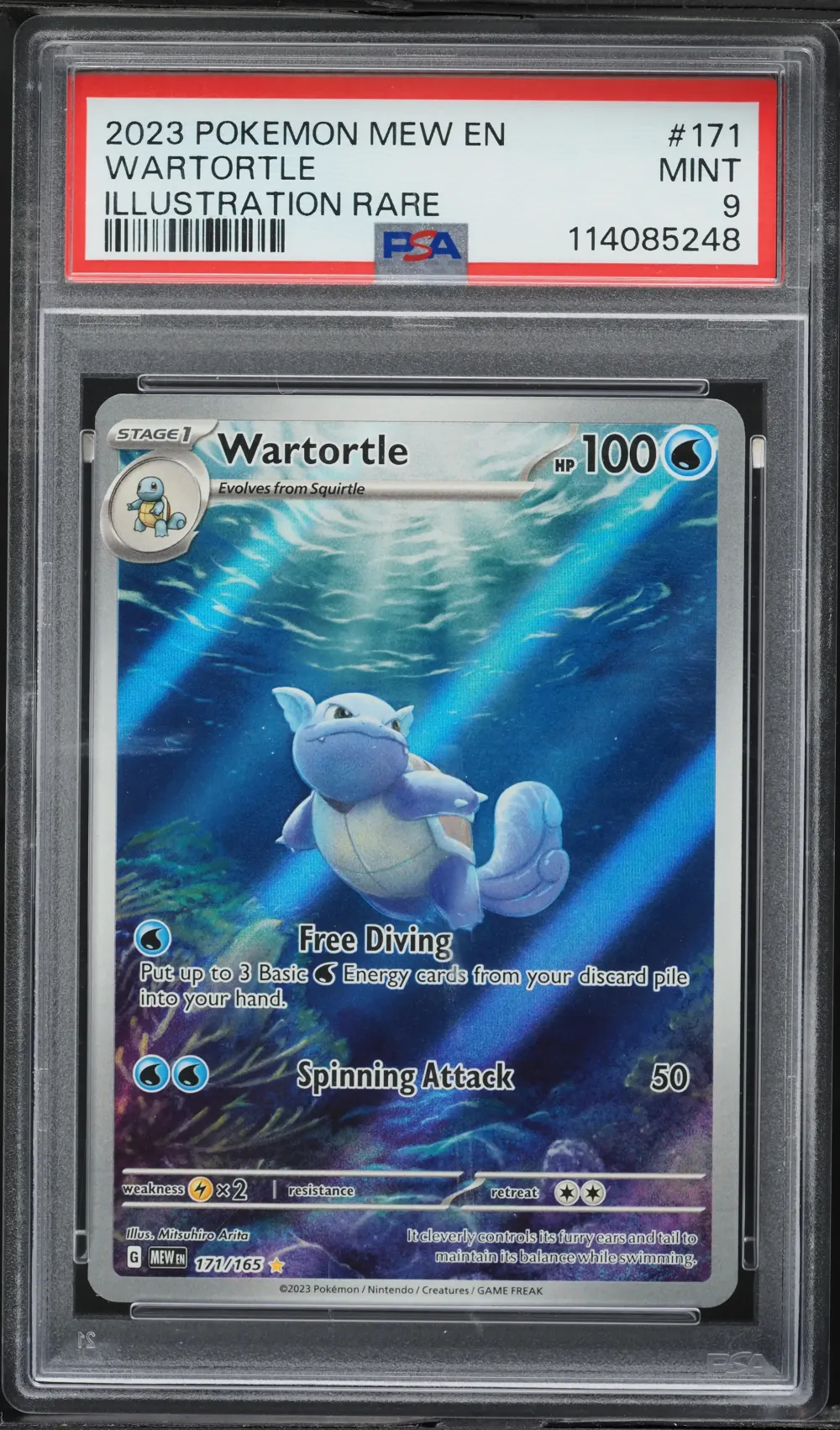 2023 #171 Wartortle PSA 9 Mew EN