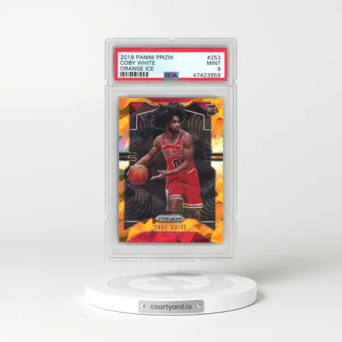 2019 Panini Prizm #253 Coby White - Orange Ice (PSA 9 MINT)