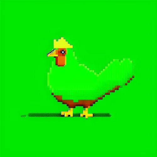 pxl. green chicken @#3