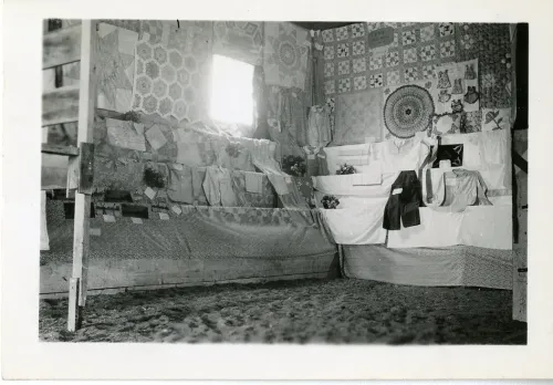 Display of Clothing and Quilts, Rosebud Sioux #399
