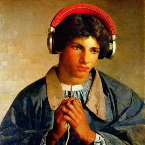 Old Boy with Headphones