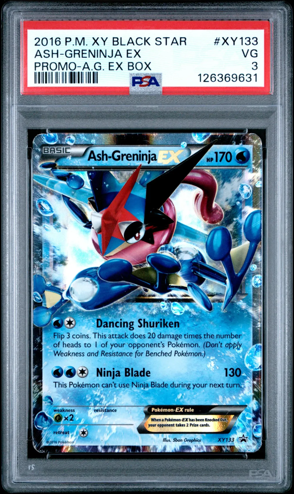 2016 #XY133 Ash-Greninja EX PSA 