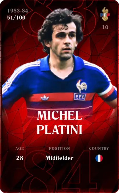 Michel Platini 1983-84 • Rare 51/100