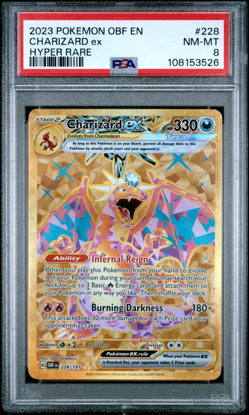 2023 #228 CHARIZARD EX PSA 8 OBF