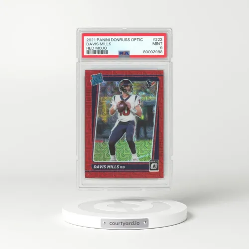 2021 Panini Donruss Optic #222 Davis Mills - Red Mojo (PSA 9 MINT)