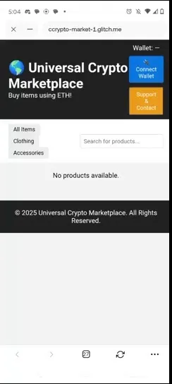 Universal html Eth Cryptocurrency marketplace digital buy & redeem