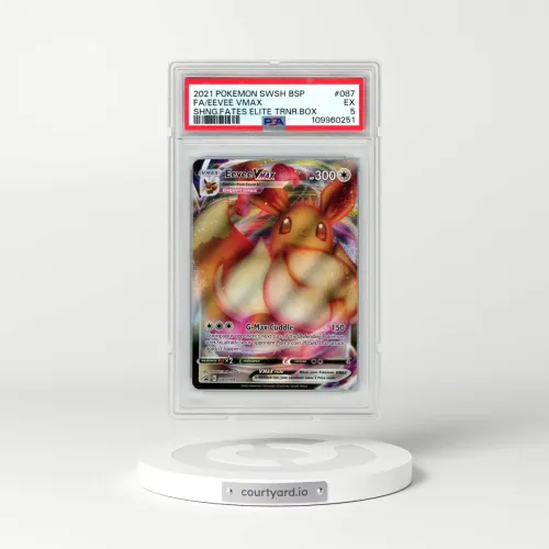 2021 Pokémon Swsh Black Star Promo #087 Eevee Vmax - Full Art Shining Fates Elite Trainer Box (PSA 5 EX)