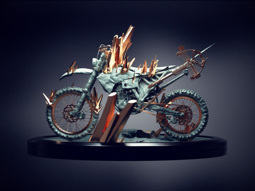 Copper Crystal Bike #3660