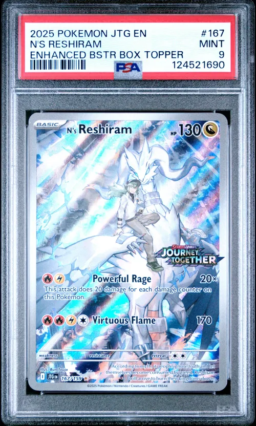 2025 #167 N's Reshiram PSA 9 Jtg