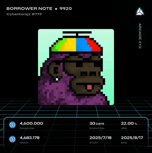 Arcade.xyz Borrower Note #9920