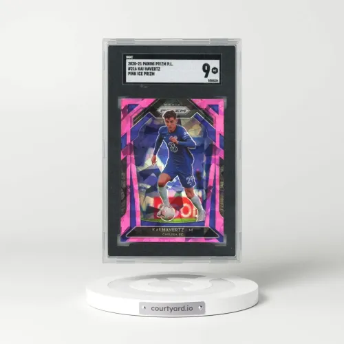 2020 Panini Prizm Premier League #216 Kai Havertz - Pink Ice Prizm (SGC 9 MINT)