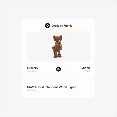 Grailers KAWS Good Intentions Wood Figure #12