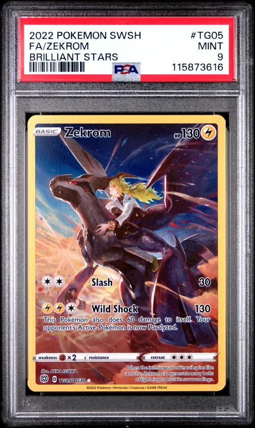 2022 #TG05 Full Art/Zekrom PSA 9