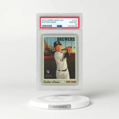 2019 Topps Heritage #512 Keston Hiura (PSA 10 GEM MINT)
