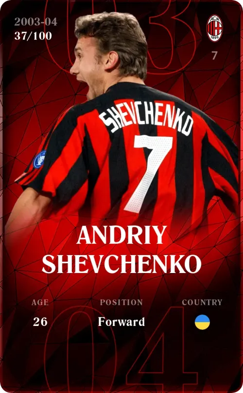 Andriy Shevchenko 2003-04 • Rare 37/100