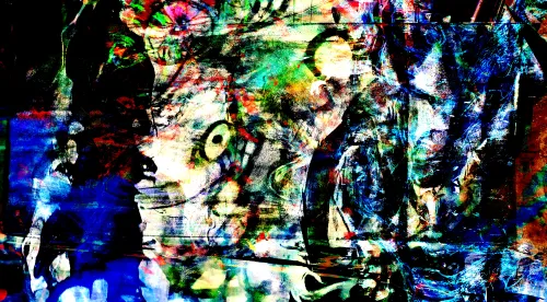 Strange animals in a psychedelic world #21