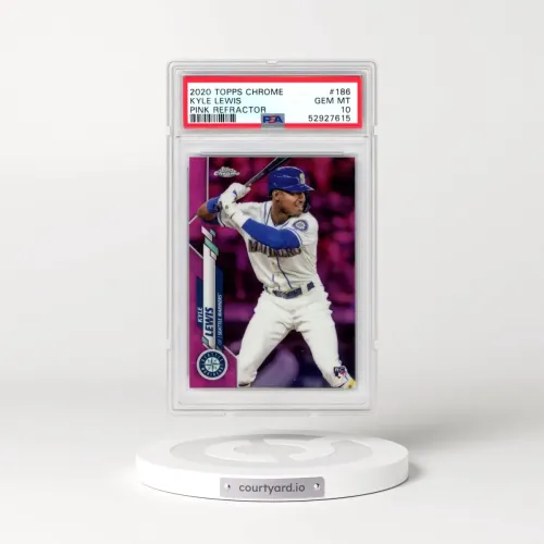 2020 Topps Chrome #186 Kyle Lewis - Pink Refractor (PSA 10 GEM MINT)