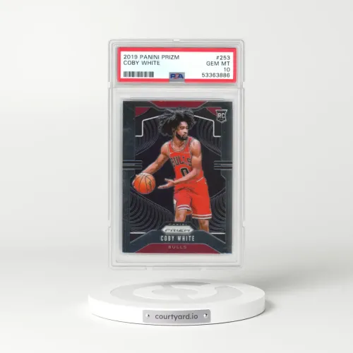 2019 Panini Prizm #253 Coby White (PSA 10 GEM MINT)