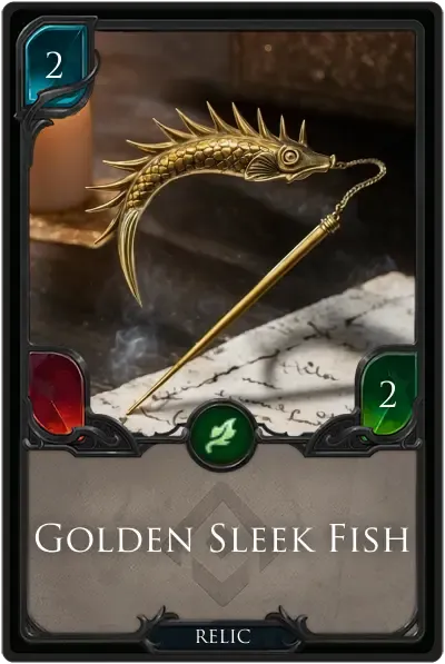 Golden Sleek Fish #20512