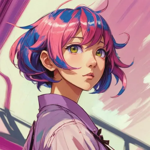 Anime Pink Blue