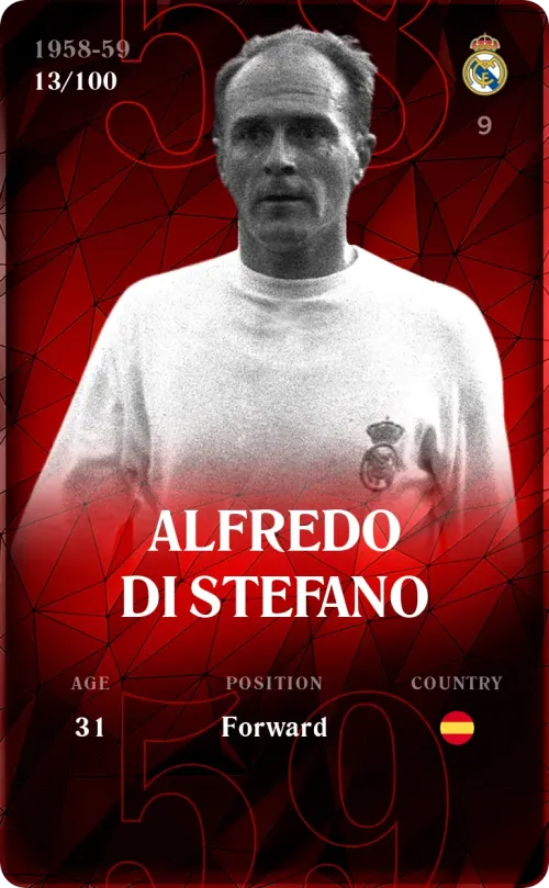 Alfredo Di Stefano 1958-59 • Rare 13/100