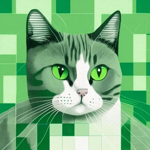 GREEN CAT NFT #@4 /POLYGON/