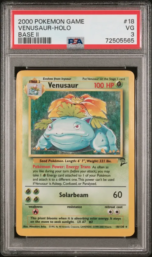 2000 #18 Venusaur-Holo PSA 3 Gam