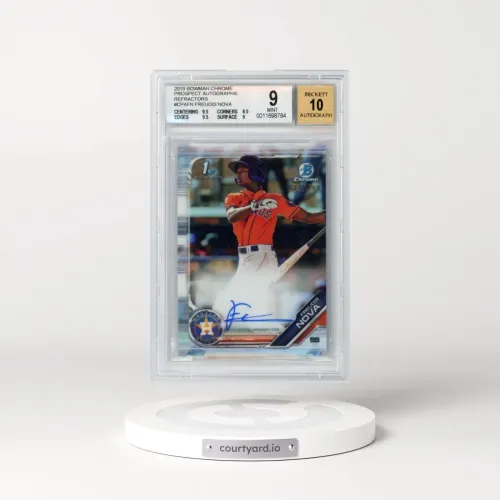 2019 Bowman Chrome Prospect Autographs Refractors #CPAFN Freudis Nova (BGS 9 MINT)