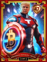 Trump Digital Trading Cards America First 1-of-1 Bonus Collection